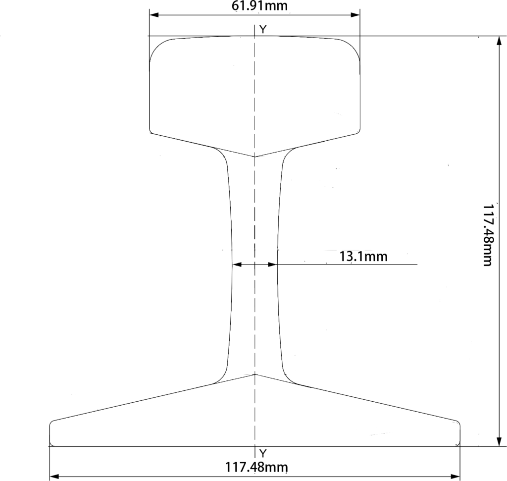 asce70 rail dimensions