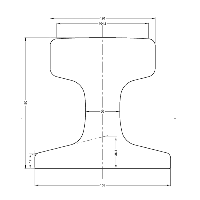 CR100 Rail Dimensions