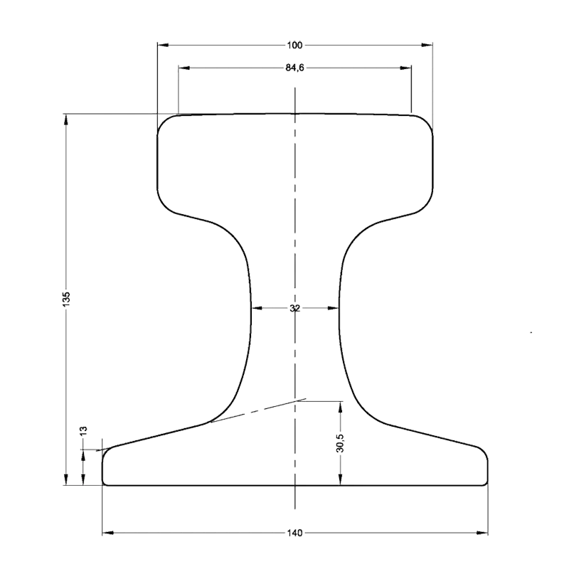 JIS CR73 Rail Dimensions