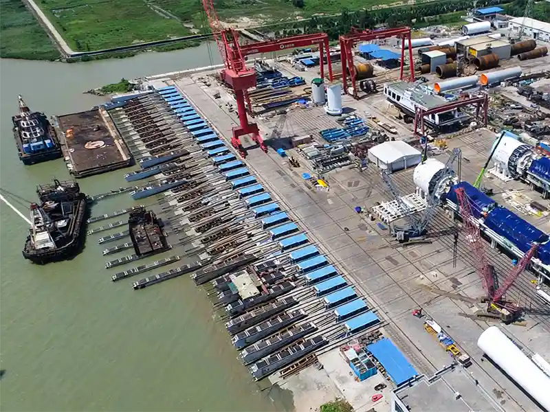 heavy-duty crane rails for ship slipway