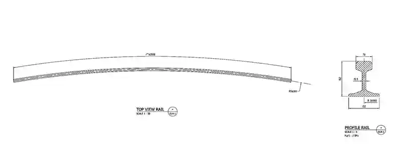 Rail bending drawing for rail processing