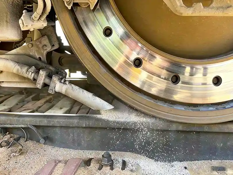 wheel-rail adhesion with sanding system
