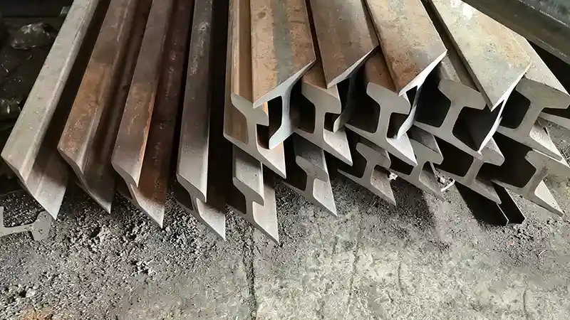 45° mitre cut with chamfer on s49 rail end