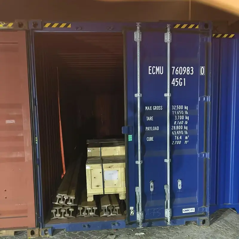 ASCE85 crane rail shipment chile project