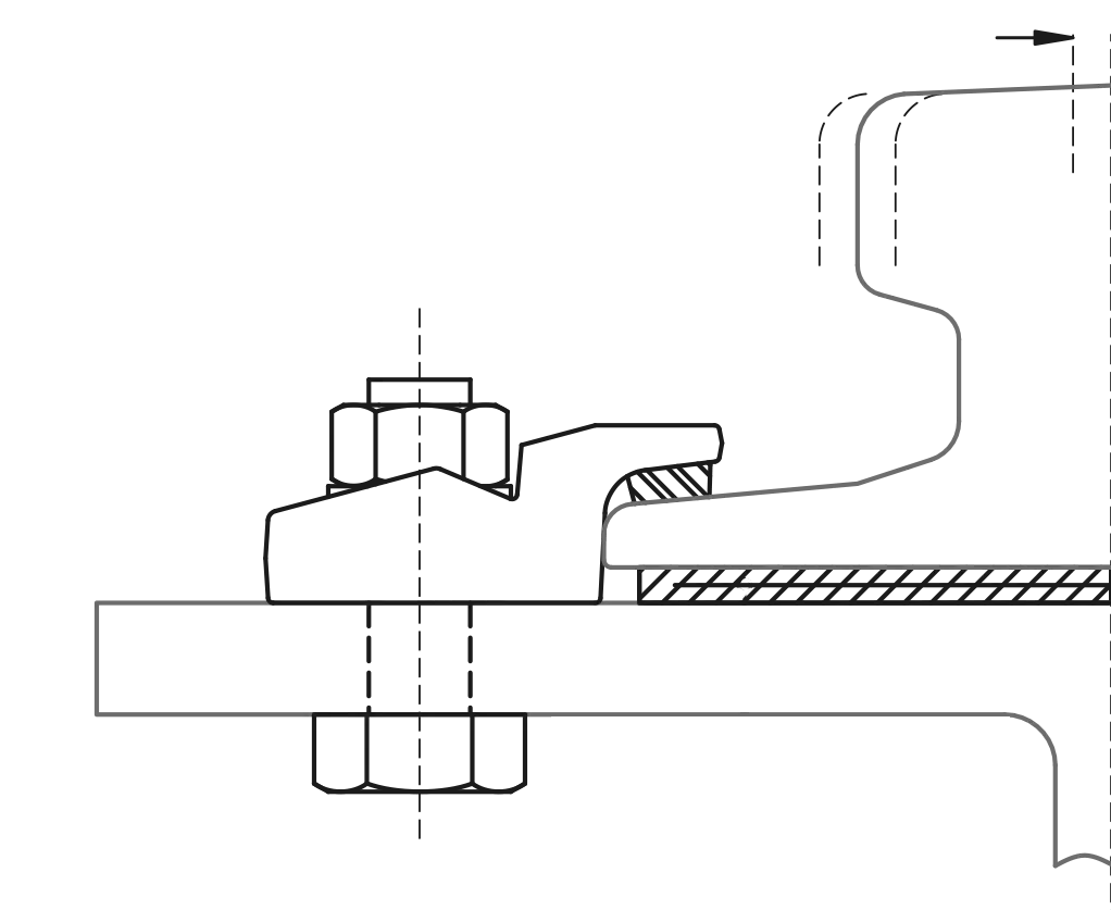 Bolted rail clip