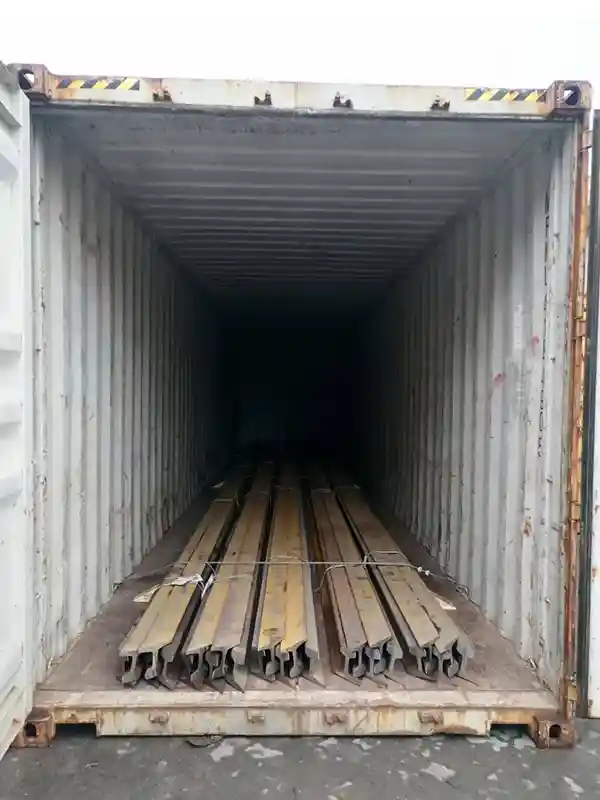 Packed S49 rails ready for shipment