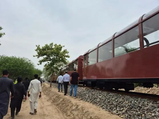 Passenger-train-passing-through-the-forest-park