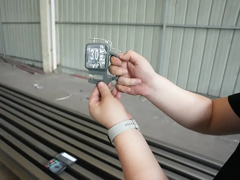 Roughness Test Data Display