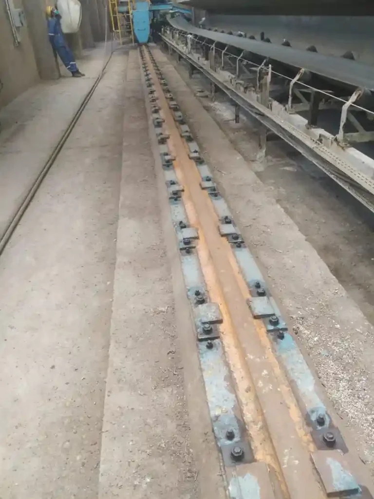 The track system before it was replaced