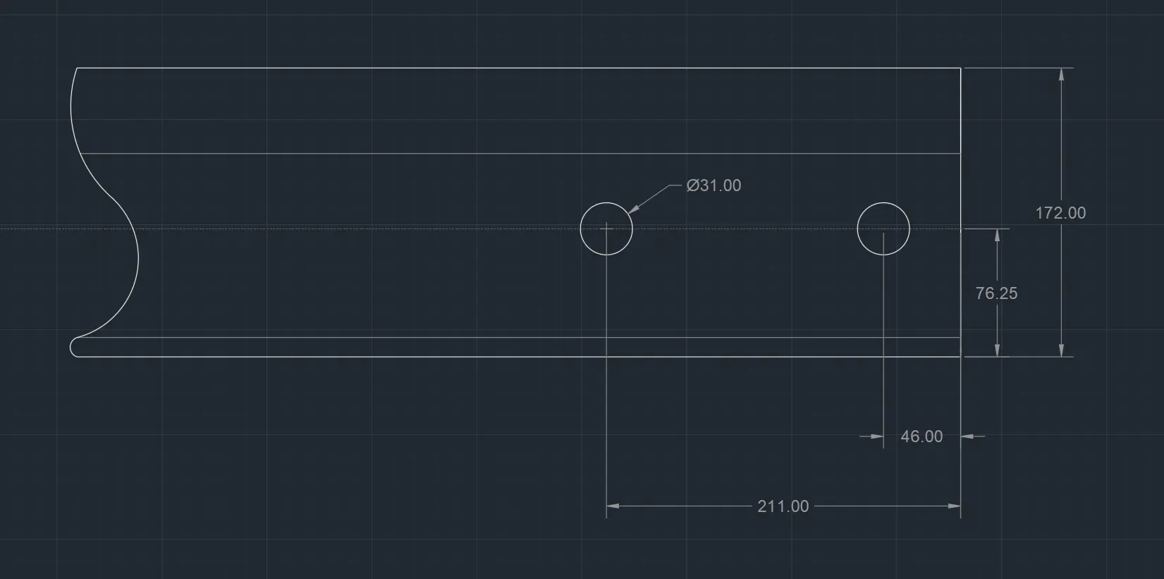 rail drilling layout drawing