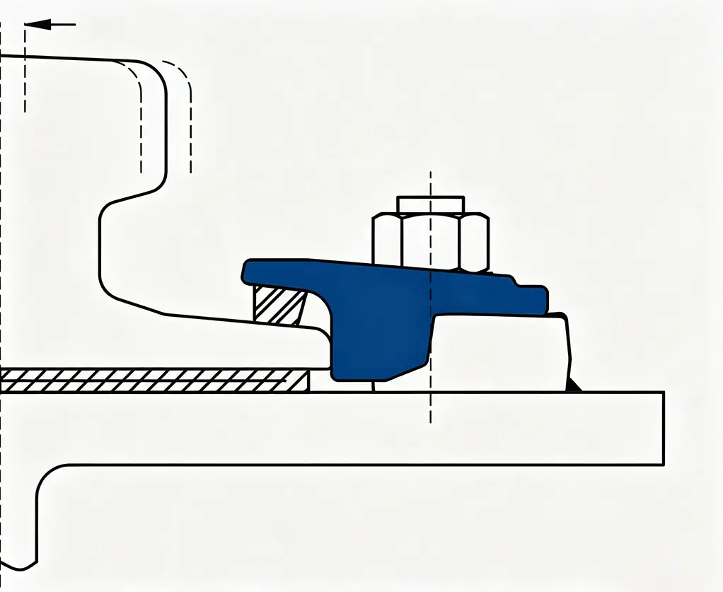 welded rail clip