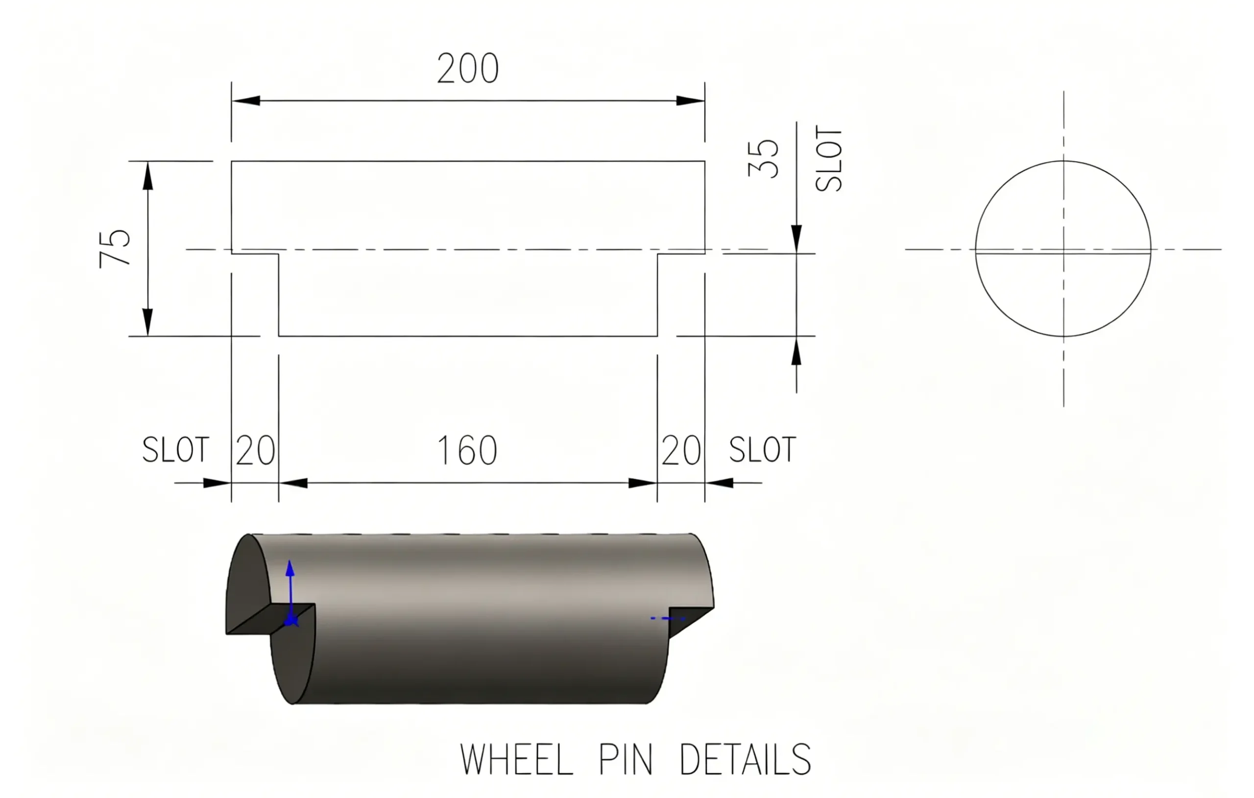 wheel pin details
